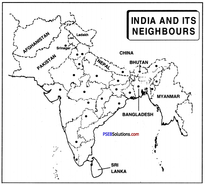 PSEB 9th Class SST Solutions Geography Chapter 1a India Size and Location 4