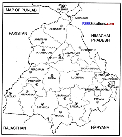 PSEB 9th Class SST Solutions Geography Chapter 1b Punjab Size and Location 1