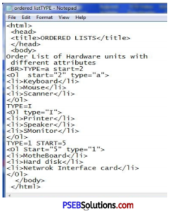 PSEB 10th Class Computer Solutions Chapter 2 HTML Fundamentals – PSEB ...