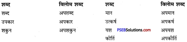 PSEB 10th Class Hindi Vyakaran विलोम शब्द 5