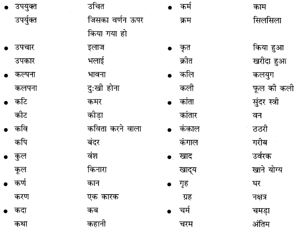 PSEB 10th Class Hindi Vyakaran समरूपी भिन्नार्थक शब्द 5