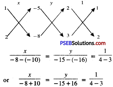 PSEB 10th Class Maths Solutions Chapter 3 Pair of Linear Equations in Two Variables Ex 3.5 1