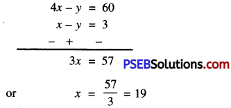 PSEB 10th Class Maths Solutions Chapter 3 Pair of Linear Equations in Two Variables Ex 3.7 1