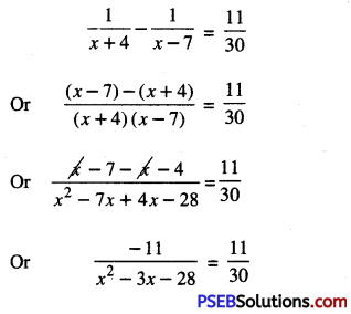 PSEB 10th Class Maths Solutions Chapter 4 Quadratic Equations Ex 4.3 2