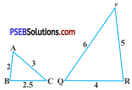 PSEB 10th Class Maths Solutions Chapter 6 Triangles Ex 6.3 2