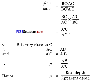 PSEB 10th Class Science Important Questions Chapter 10 Light Reflection and Refraction 33