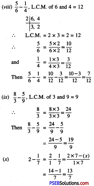 PSEB 6th Class Maths Solutions Chapter 5 Fractions Ex 5.5 12
