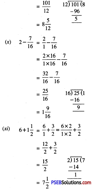 PSEB 6th Class Maths Solutions Chapter 5 Fractions Ex 5.5 24