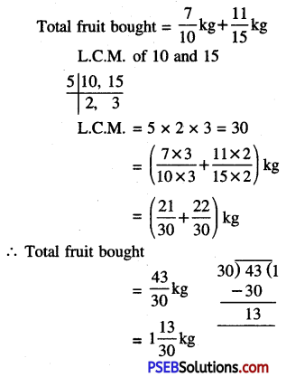 PSEB 6th Class Maths Solutions Chapter 5 Fractions Ex 5.5 28
