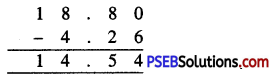 PSEB 6th Class Maths Solutions Chapter 6 Decimals Ex 6.4 5.1