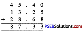 PSEB 6th Class Maths Solutions Chapter 6 Decimals Ex 6.4 7