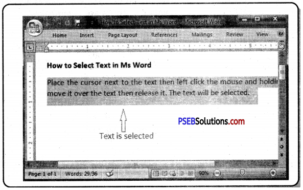 PSEB 7th Class Computer Notes Chapter 4 Microsoft Word Part-II 1