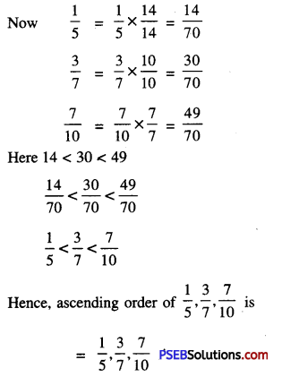 PSEB 7th Class Maths Solutions Chapter 2 Fractions and Decimals Ex 2.1 3a