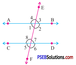 PSEB 7th Class Maths Solutions Chapter 5 Lines and Angles Ex 5.2 2