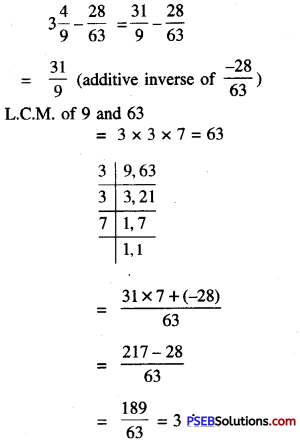 PSEB 7th Class Maths Solutions Chapter 9 Rational Numbers Ex 9.2 3