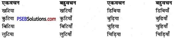 PSEB 9th Class Hindi Vyakaran वचन 8