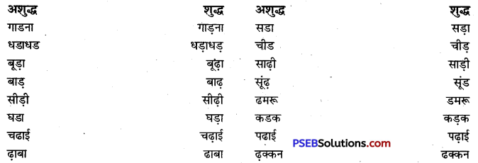 PSEB 9th Class Hindi Vyakaran वर्तनी 37