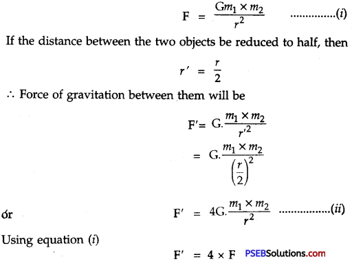 PSEB 9th Class Science Solutions Chapter 10 Gravitation 1