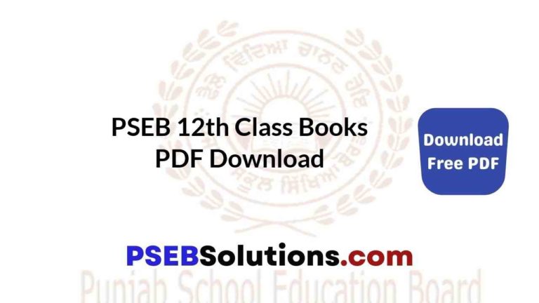 PSEB 12th Class Books PDF Download | Punjab State Board PSEB Class 12 ...