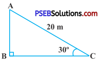 PSEB 10th Class Maths Solutions Chapter 9 Some Applications of Trigonometry Ex 9.1 1