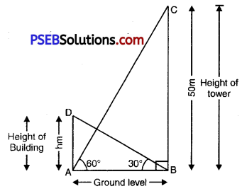 PSEB 10th Class Maths Solutions Chapter 9 Some Applications of Trigonometry Ex 9.1 11