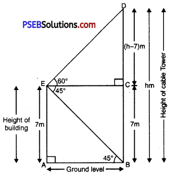 PSEB 10th Class Maths Solutions Chapter 9 Some Applications of Trigonometry Ex 9.1 15