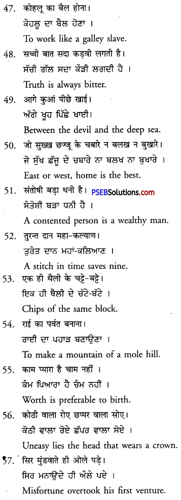 PSEB 12th Class English Grammar Translation 13