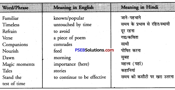 PSEB 8th Class English Solutions Poem 3 We Who Love Books 9