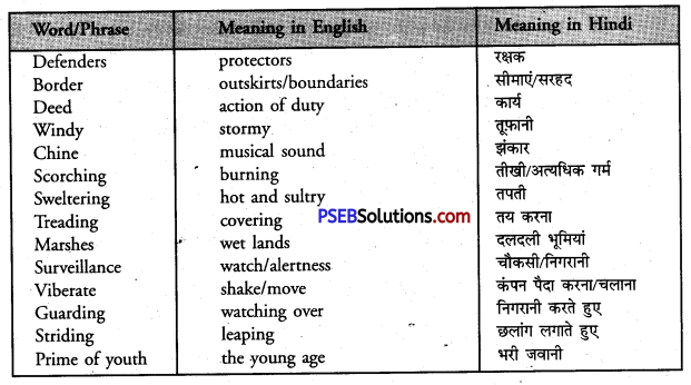 PSEB 8th Class English Solutions Poem 4 My Dear Soldiers 3