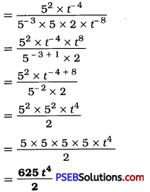 PSEB 8th Class Maths Solutions Chapter 12 Exponents and Powers Ex 12.1 1