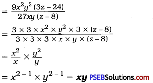 PSEB 8th Class Maths Solutions Chapter 14 Factorization Ex 14.3 11