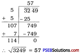 PSEB 8th Class Maths Solutions Chapter 6 Squares and Square Roots Ex 6.4 5