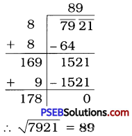 PSEB 8th Class Maths Solutions Chapter 6 Squares and Square Roots Ex 6.4 8