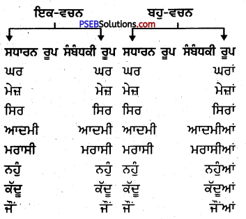 PSEB 4th Class Punjabi Grammar ਵਿਆਕਰਨ 4