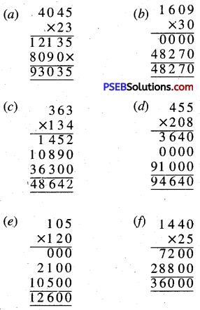 PSEB 5th Class Maths Solutions Chapter 2 Fundamental Operations on Numbers Ex 2.4 4