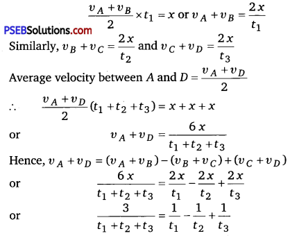 PSEB 11th Class Physics Important Questions Chapter 3 Motion in a Straight Line 6