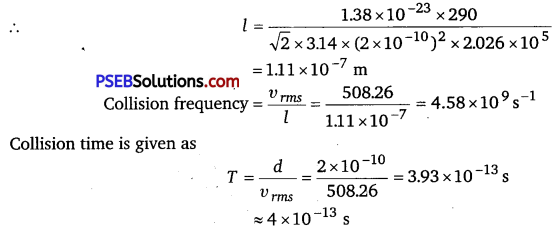 PSEB 11th Class Physics Solutions Chapter 13 Kinetic Theory 13