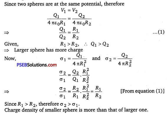 PSEB 12th Class Physics Important Questions Chapter 2 Electrostatic Potential and Capacitance 13