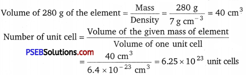 PSEB 12th Class Chemistry Important Questions Chapter 1 The Solid State 1