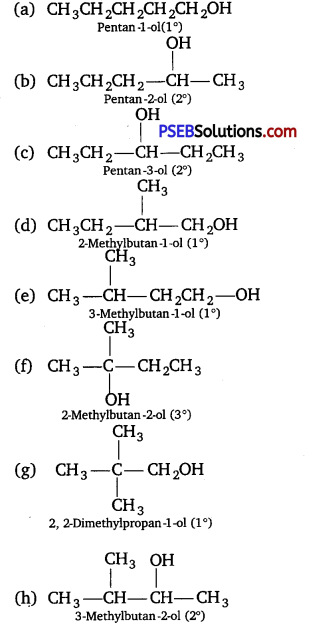 PSEB 12th Class Chemistry Solutions Chapter 11 Alcohols, Phenols and Ethers 5