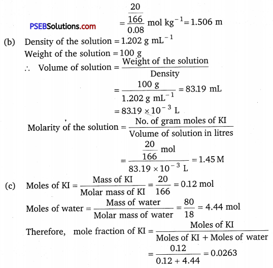 PSEB 12th Class Chemistry Solutions Chapter 2 Solutions 34