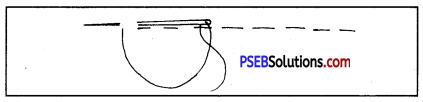 PSEB 6th Class Home Science Practical सिलाई के सादा टाँके 7